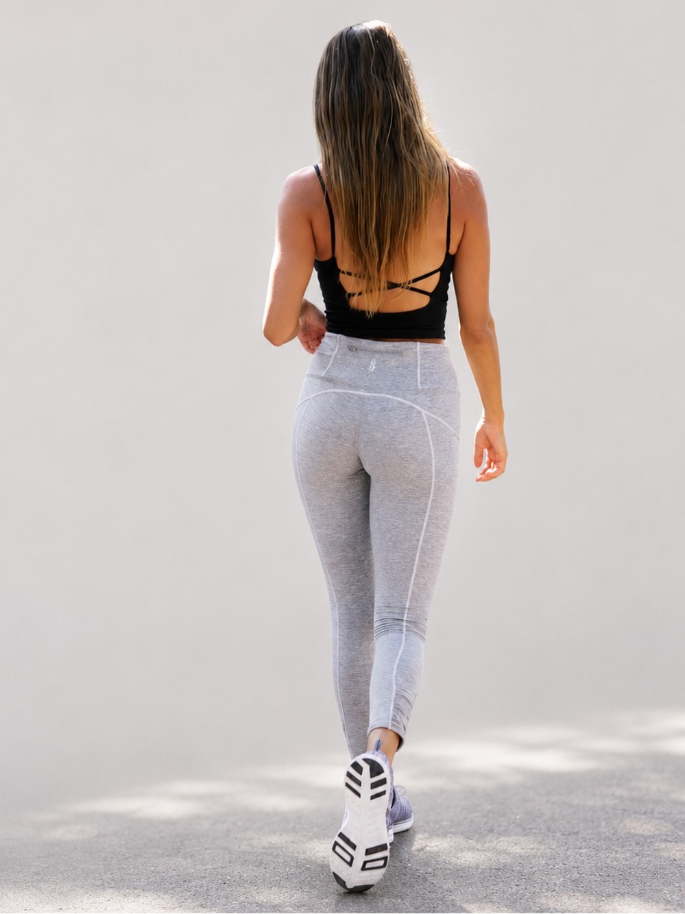 Free People Movement You're A Peach High Rise Leggings in Heather Grey, SZ S 🍑 - Picture 2 of 8